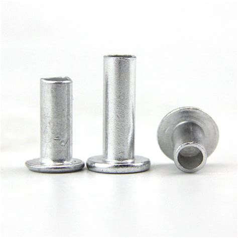 30pcs M4 Aluminum Flat Head Rivets Round Half Hollow Percussion Rivet