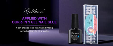 Gelike Ec Extra Short Soft Gel Nail Tips Kit For Soak Off