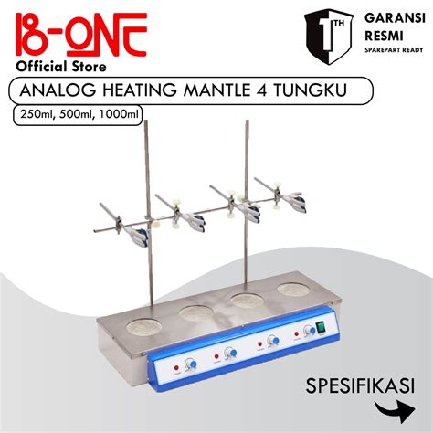 Jual 250mL Several Analog Heating Mantle 4 Tungku TANPA TIANG