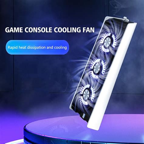 DLHP LED Cooling Fan For Playstation 5 PS5 Console Highspeed Silent Fan