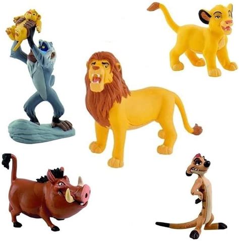 Bullyland Walt Disney Roi Lion 5 Figurines Set Rafiki Et Simba Jeune