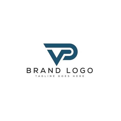 Diseño de la plantilla vectorial de la letra del logotipo VP para la