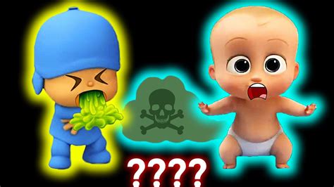 Pocoyo Sick And Boss Baby Fart Sound Variations In Seconds Youtube