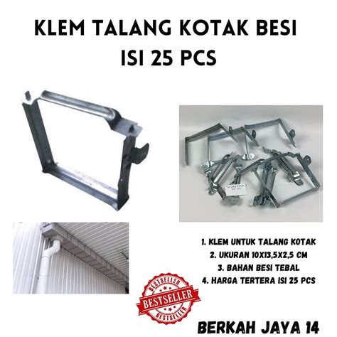 Jual KLEM TALANG KOTAK PVC ISI 25 PCS CANTOLAN GANTUNGAN PIPA PROMO