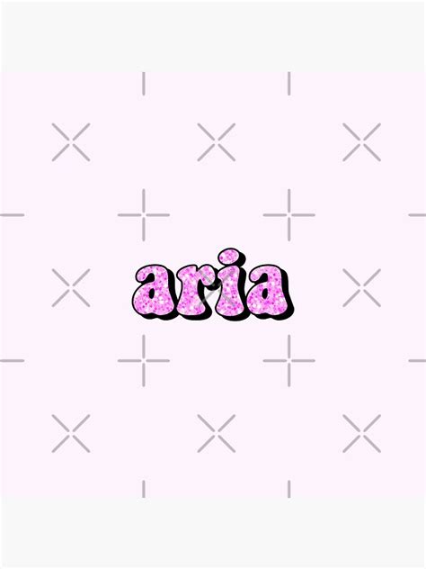 Aesthetic Hot Pink Glitter Aria Name Poster By Star10008 Redbubble