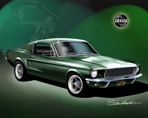 1968 Mustang Bullitt Featuring Steve Mcqueen Mustang Bullitt Ford