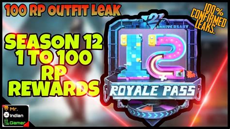 Pubg Mobile Season 12 1 To 100 Rewards Season 12 Royale Pass