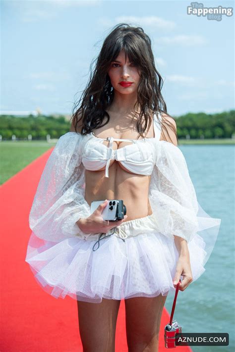 Emily Ratajkowski Sizzles In Sexy White Lingerie At The Jacquemus Show Aznude