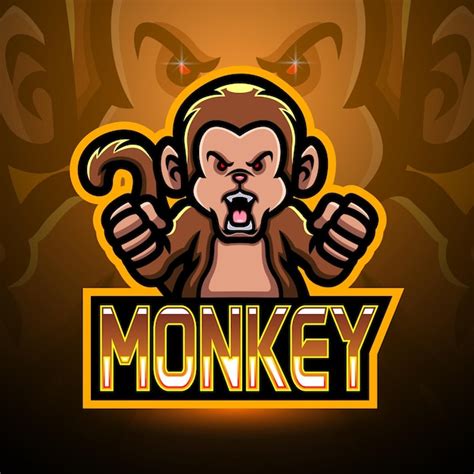 Premium Vector Monkey Esport Logo Mascot Design