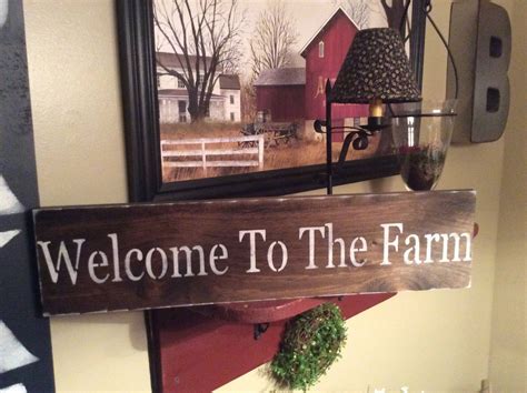 Welcome Sign Wood Sign Farm Farm Sign Farmhouse Decor Home Decor