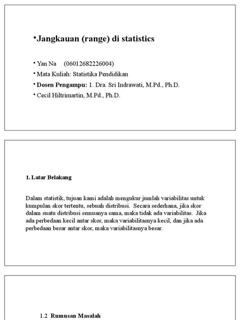 jangkauan range  statistics