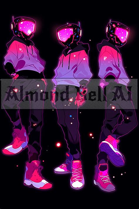 Masked Neon Cyberpunk Adopt by AlmondBell on DeviantArt