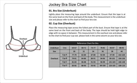 Jockey Sports Bra Size Chart - Take our bra fit quiz;