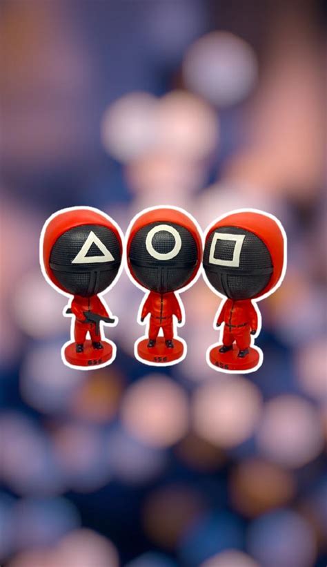 Купить Игра в кальмара Squid game детские фигурки на подставке ...
