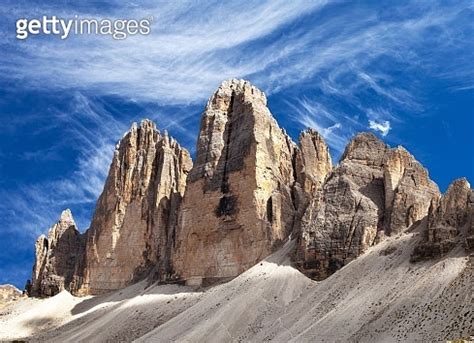 View Of Drei Zinnen Or Tre Cime Di Lavaredo