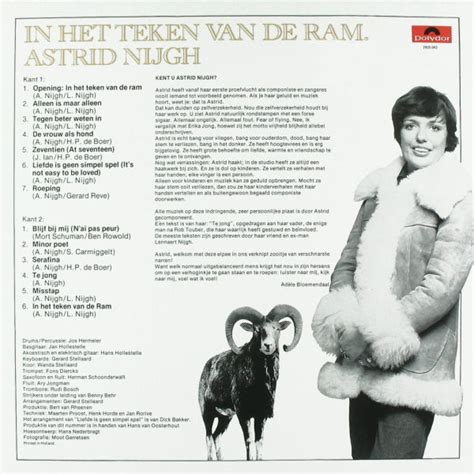 Astrid Nijgh In Het Teken Van De Ram Lp Album Akerrecords Nl