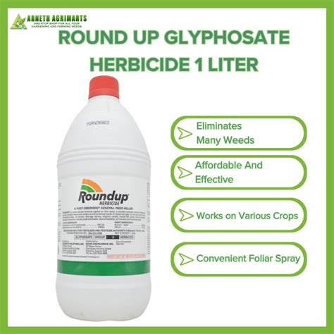 Round Up Herbicide Glyphosate Herbicides Pamatay Damo Liter