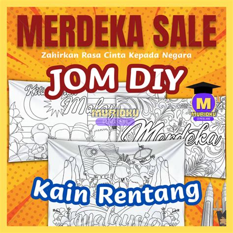 READY STOCK KAIN RENTANG DIY BANNER MEWARNA MERDEKA SALE Shopee