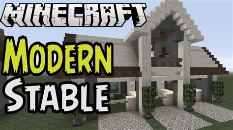 Let's Build a Modern Horse Stable in Minecraft - YouTube