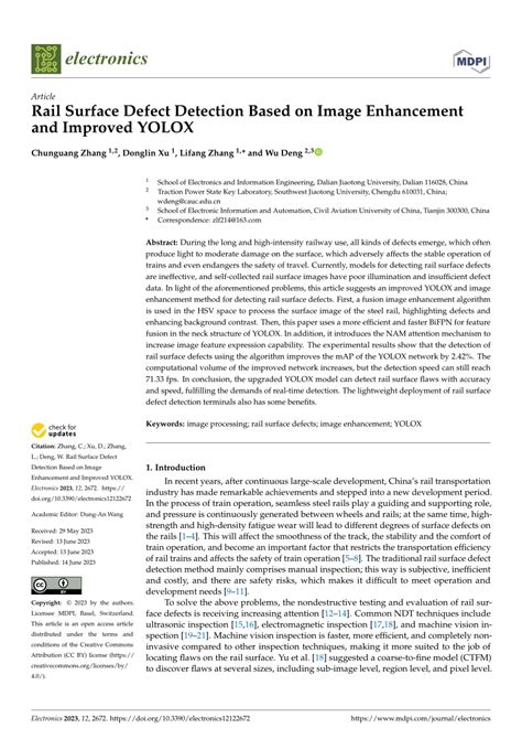 PDF Rail Surface Defect Detection Based On Image Enhancement And