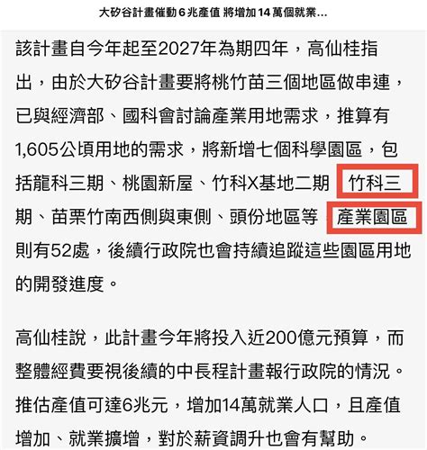 Re [新聞] 桃竹苗大矽谷今拍板 拚4年6兆產值、14萬 看板 Home Sale 批踢踢實業坊