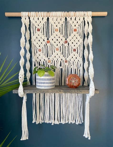 Macram Hanging Shelf Macrame Knots Pattern Macrame Patterns Tutorials