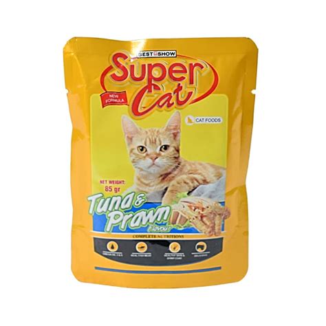 Jual Super Cat 85 Gr Makanan Kucing Basah Tuna Prawn Original ACE