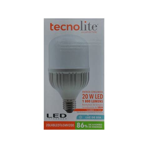 FOCO DE LED ALTA POTENCIA 20W 100 240V E27 20LHBLEDT65MV200 Ilumi