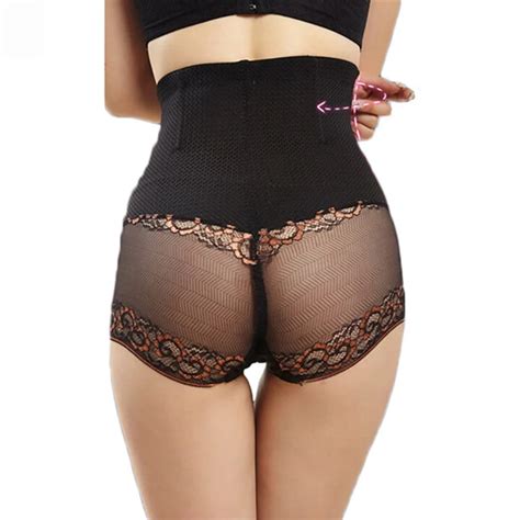 Women Fashion Sexy Control Panties Tulle Leopard High Waist Tummy Butt