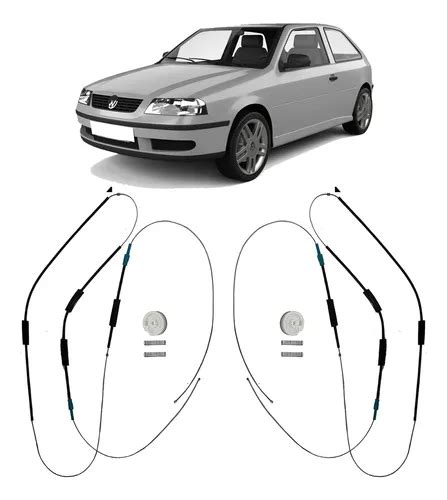 Par Kit Reparo Máquina Vidro Elétrico Gol G3 G4 Dianteira