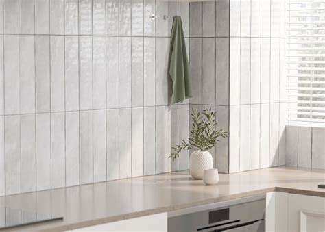 Caramela White Gloss Subway Wall Tile 75x300mm Why Not Tiles