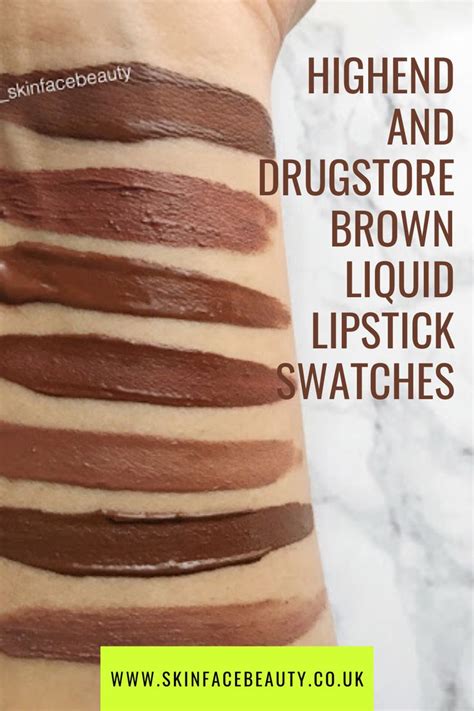 Brown liquid lipsticks and swatches for all skin complexions - drugstore and high end matte ...