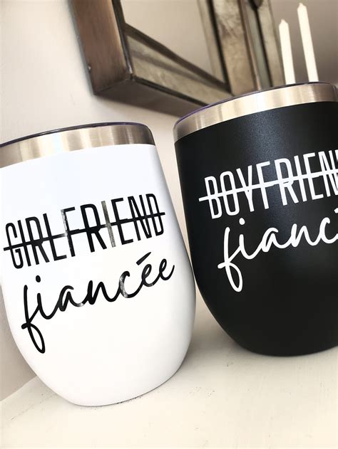 Engagement Tumblers Engagement T Fiancee Tumbler Fiance Etsy