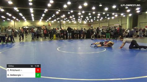 100 Lbs Round Of 64 Zoe Pritchard Team California Vs Olivia Degeorgio Team Texas Youtube