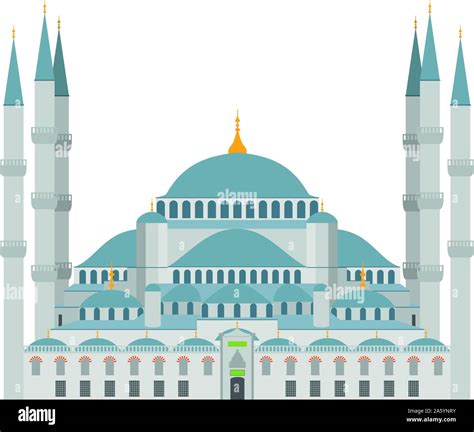 Mezquita Azul ilustración vectorial. Estambul (Turquía Imagen Vector de ...