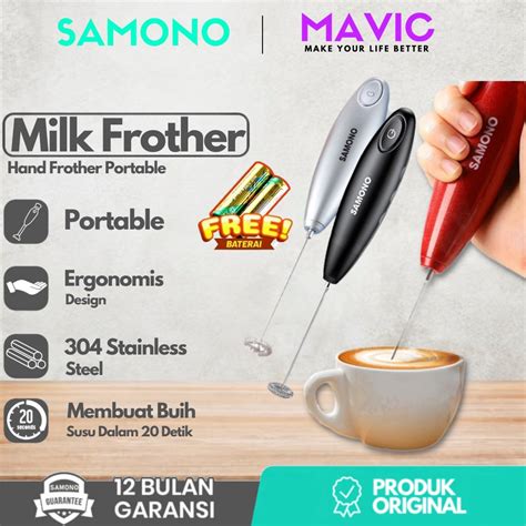 Jual Samono Pengocok Susu Mini Portable Mixer Milk Frother Hand Blender