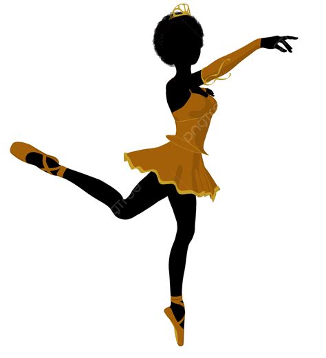 African American Ballerina Ilustrasi Siluet Diva Clipart Balet Foto