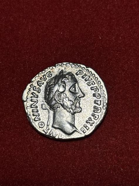 Roman Imperial Silver Denarius Coin Rome 138 161 AD Antoninus Pius