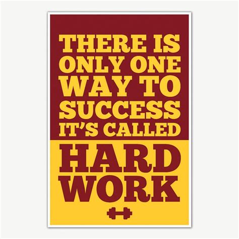 Hard Work Gym Quotes Poster Art | Gym Motivation Posters - Inephos