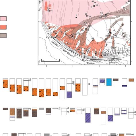 Histograms Showing The Areal Distribution Of The Mass Transport Deposit Download Scientific