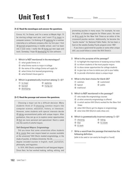 Unit 8 Progress Test Answer Key Version A Cambridge English Empower