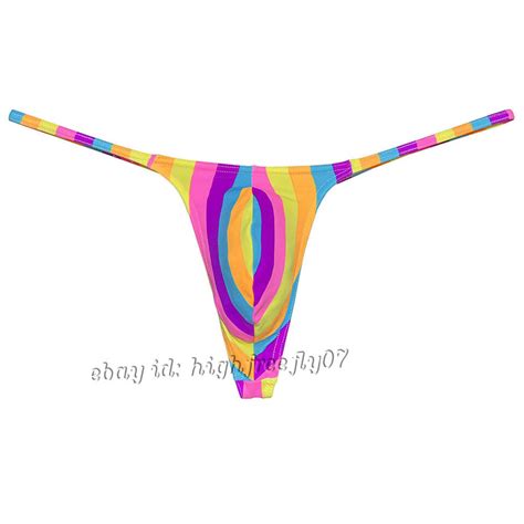 Men Slim Pouch Thong Underwear Strap Bikini Underpants Minimum Coverage G String Ebay