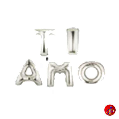 Scritta “TI AMO” 18cm argento – Palloncini On Line