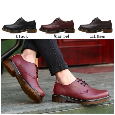 Unisex Martin Boots Casual Shoes For Womenmen Lace Up Leisure Martin