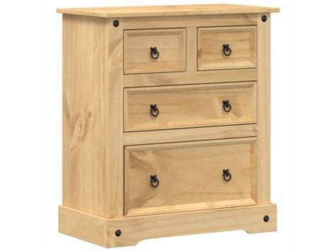 Vidaxl Commode Corona 80x43x91 Cm Bois Massif De Pin Conforama