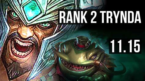 Tryndamere Vs Tahm Kench Top Rank Trynda Dominating Kr