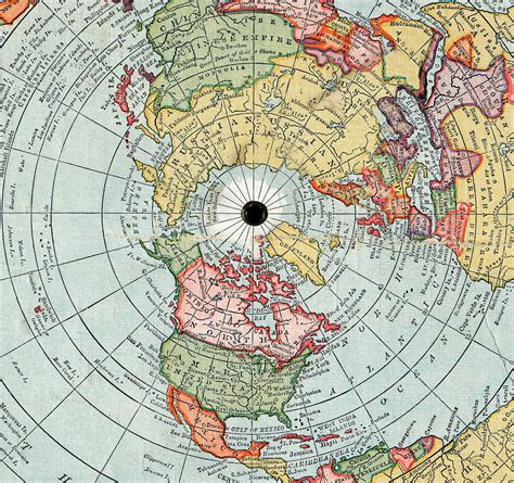 1892 Flat Earth Map Alexander Gleason Gleason S New Standard Map Of The