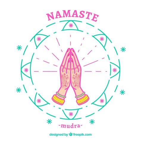 Free Vector Hand Drawn Namaste Greeting Background