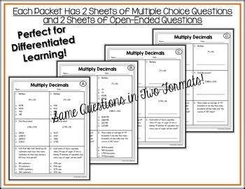 5th Grade Math Test Prep Review NBT And OA Bundle Appletastic Learning