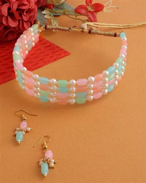 Multi Strand Beaded Necklace Set Jiomart